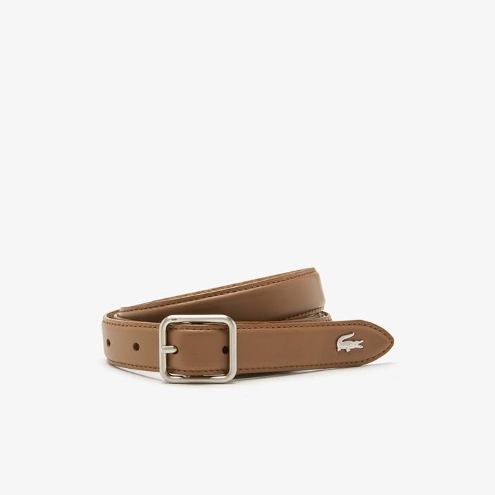 Damen-Gürtel aus glattem und genarbtem Leder | Lacoste