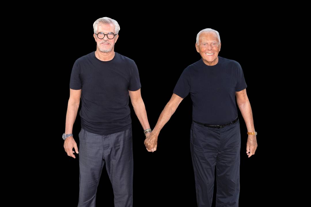 Leo Dell'Orco e Giorgio Armani