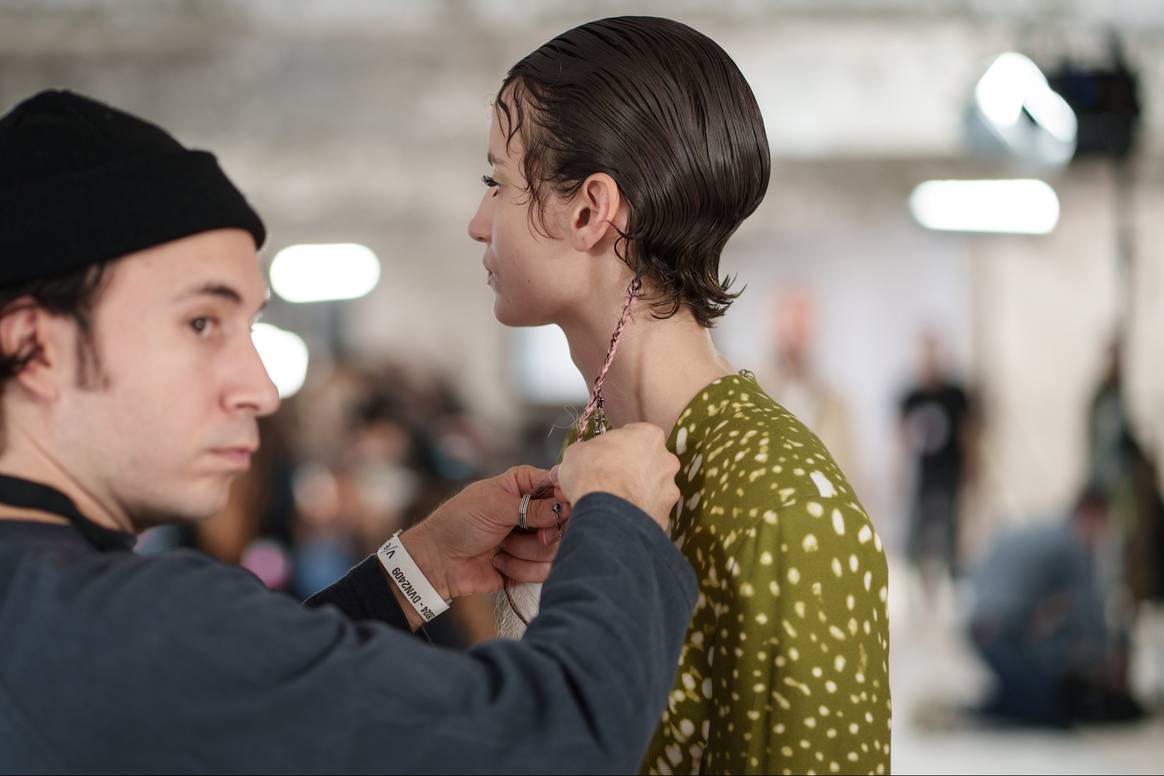 Backstage show Dries Van Noten SS25.