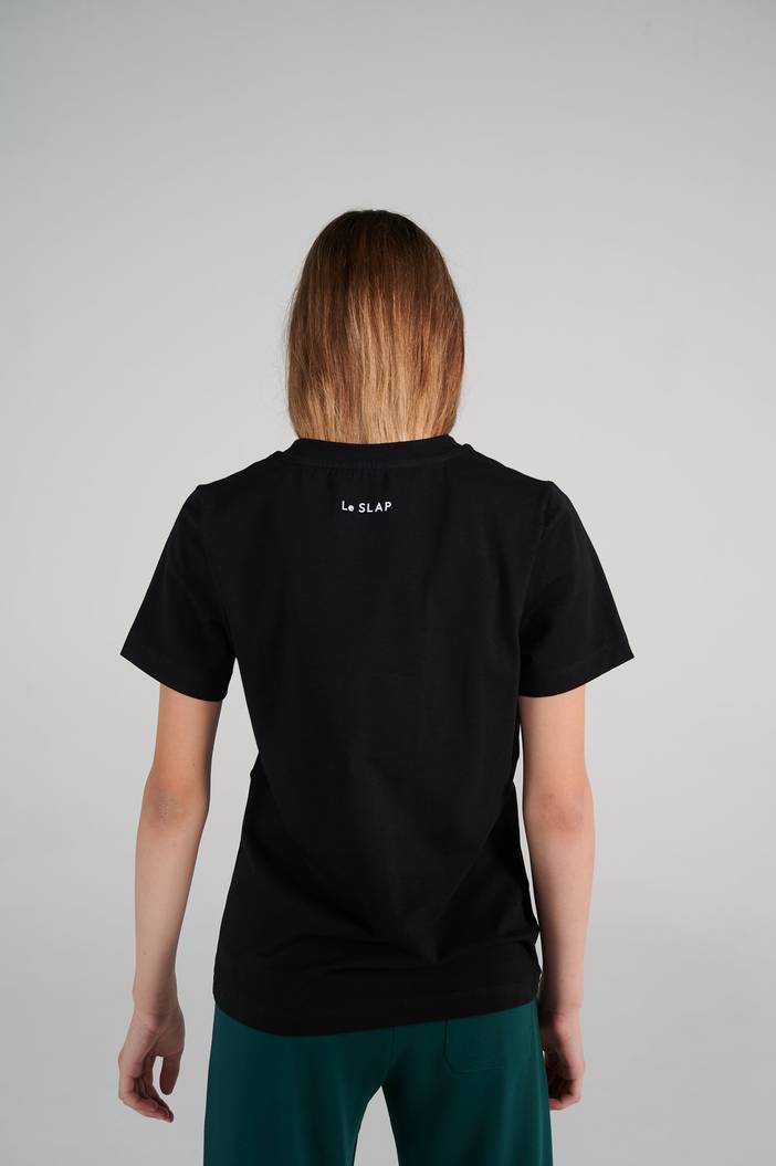 LIFETIME slim fit black cotton t-shirt | Le SLAP