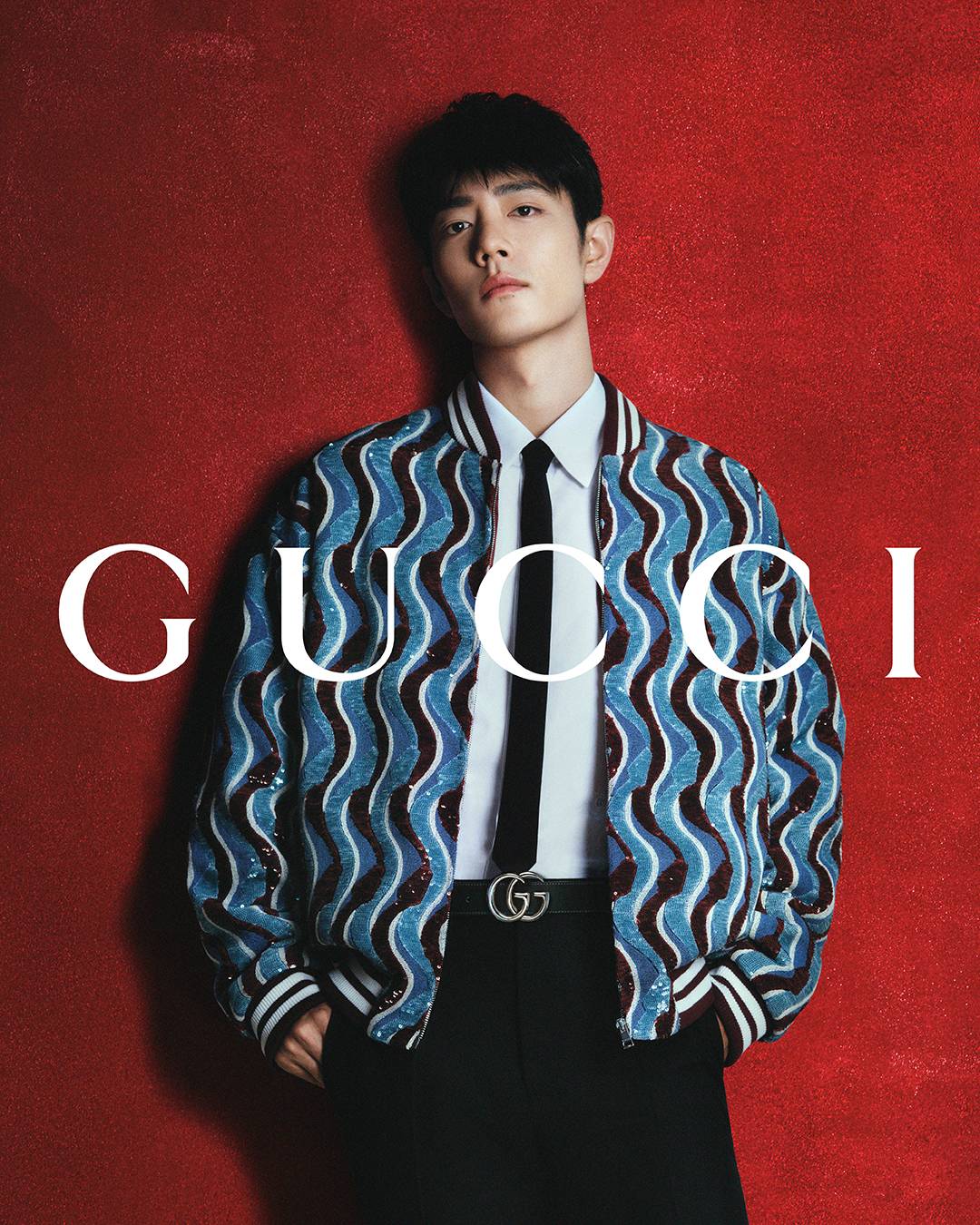 Xiao Zhan in Gucci's Year of the Snake campaign.