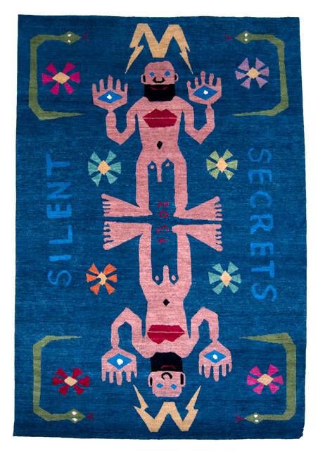 Het vloerkleed 'Silent Secrets' van modeontwerper Walter Van Beirendonck