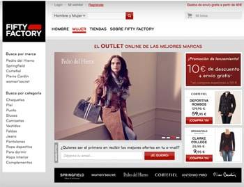 Outlet de Grupo Cortefiel abre tienda online