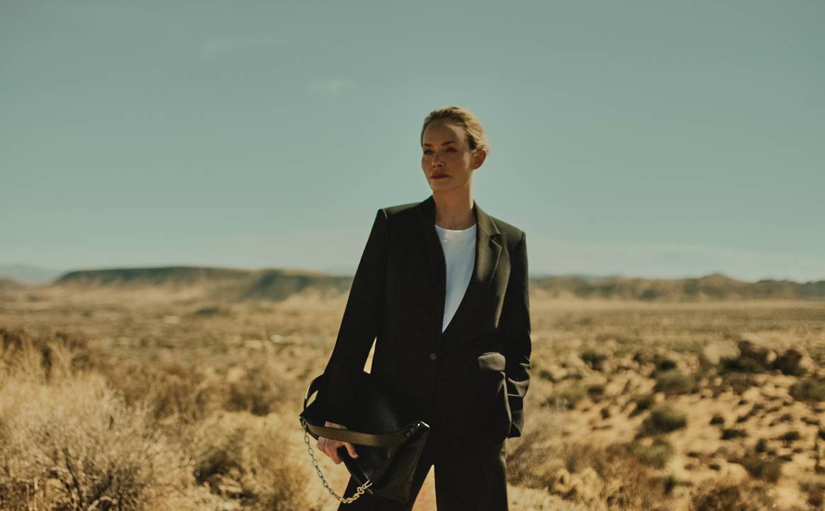 Karl Lagerfeld unveils debut collection with Amber Valletta