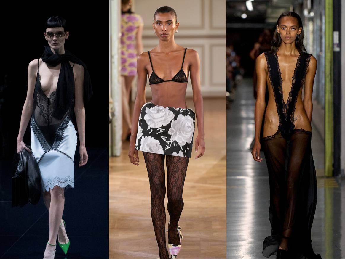(v.l.n.r.) Tom Ford, Patou, Gaultier SS26