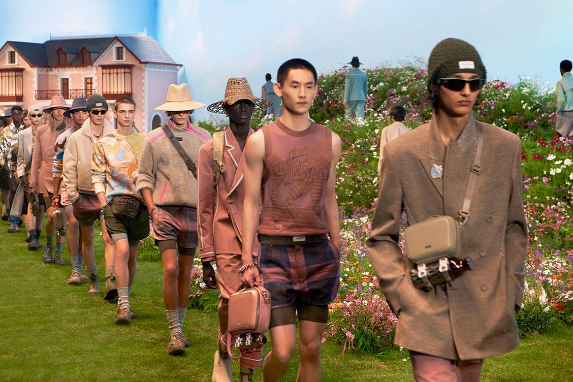 Aquí puede ver una imagen cromática en Dior. Crédito: Dior SS23 menswear, propiedad de Dior.