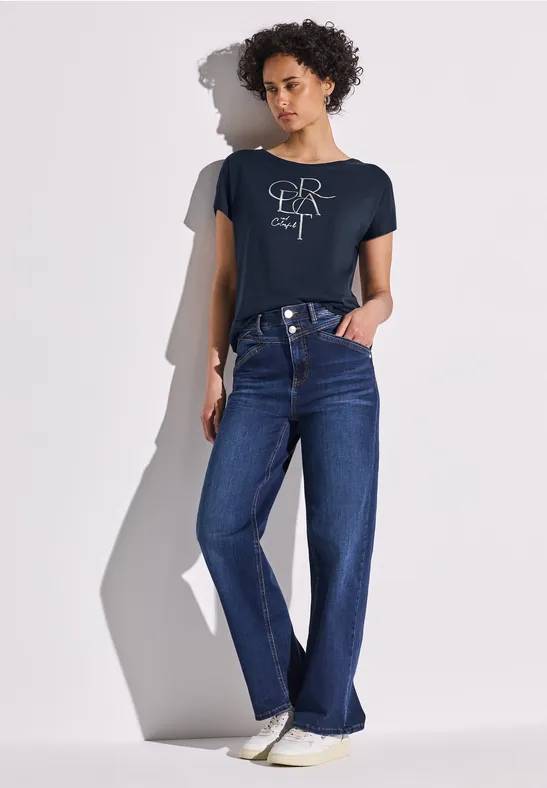 T-shirt avec texte sur film | Street One