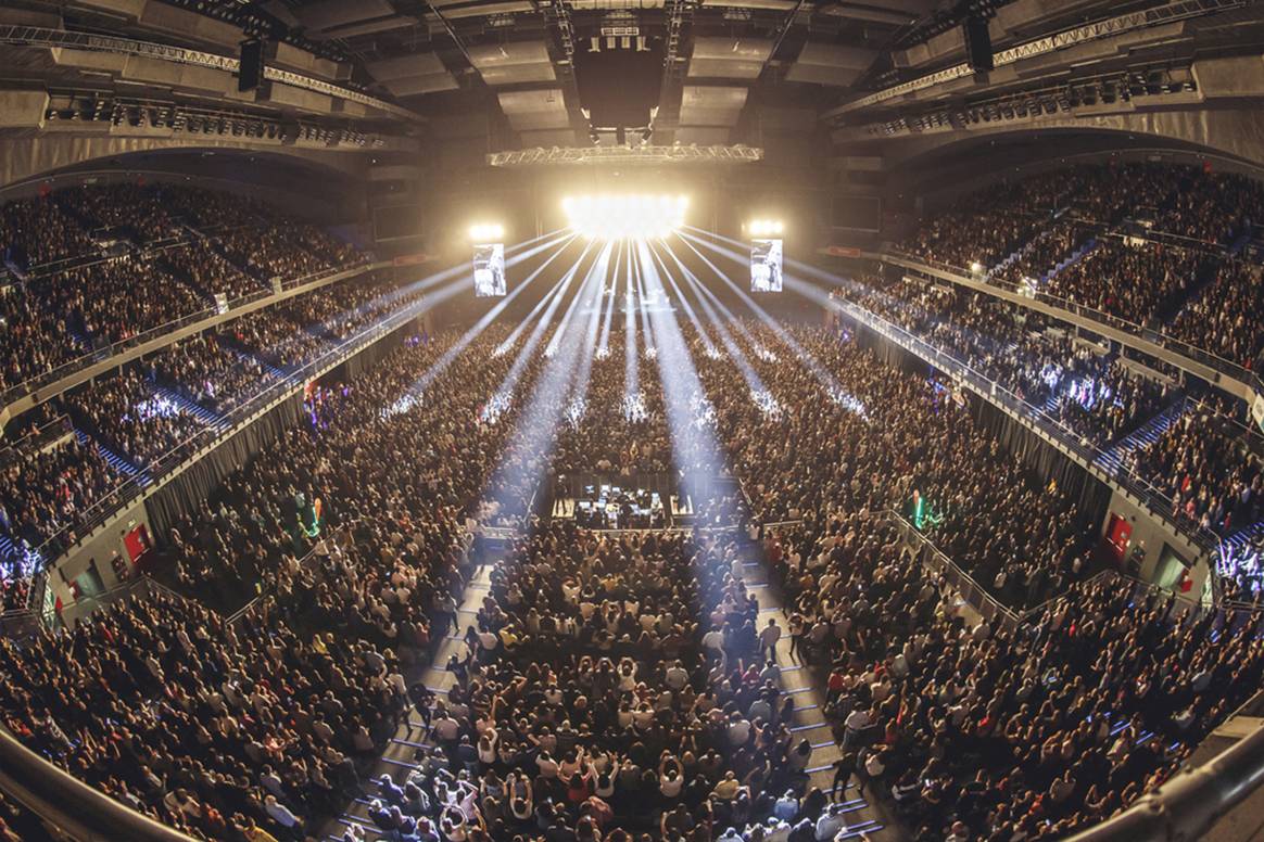 Interior del Palacio de Deportes de la Comunidad de Madrid WiZink Center.