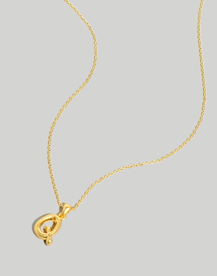 Puffy Letter Pendant Necklace | Madewell