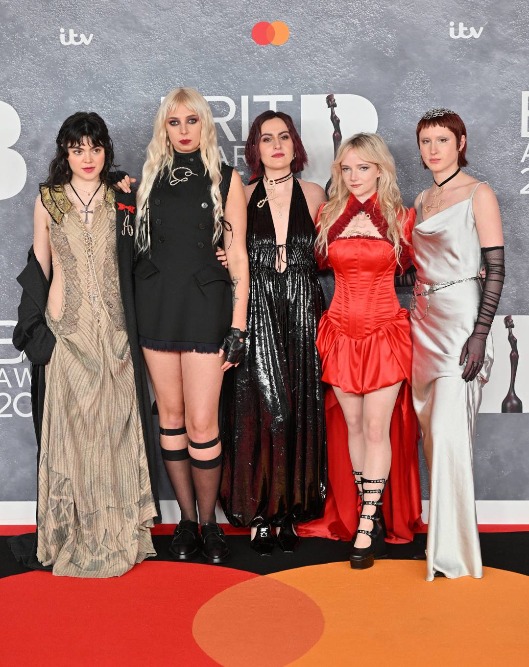 Georgia Davies (2nd from left) at 2025 BRIT Awards. Credits: McQueen