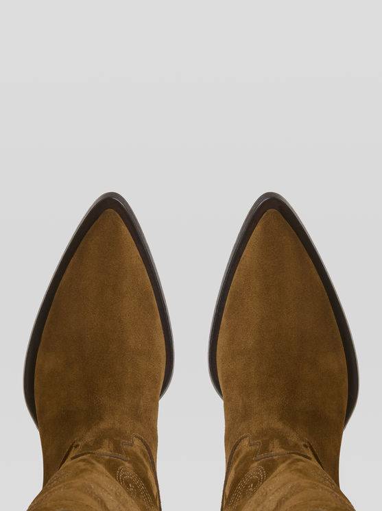 Stiefel Aus Veloursleder Mit Paisley-stickereien | Etro