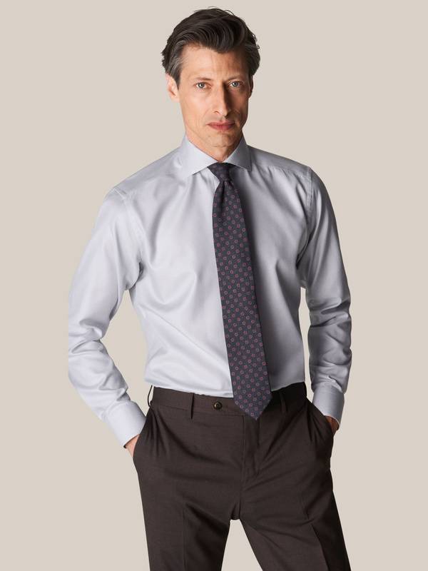 Light Green Cotton Lyocell Stretch Shirt | Eton