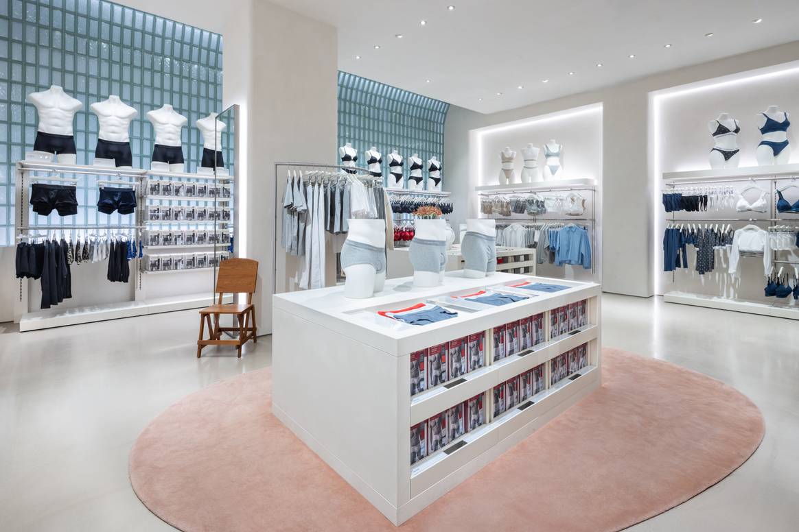 Interior of Calvin Klein's new SoHo flagship store