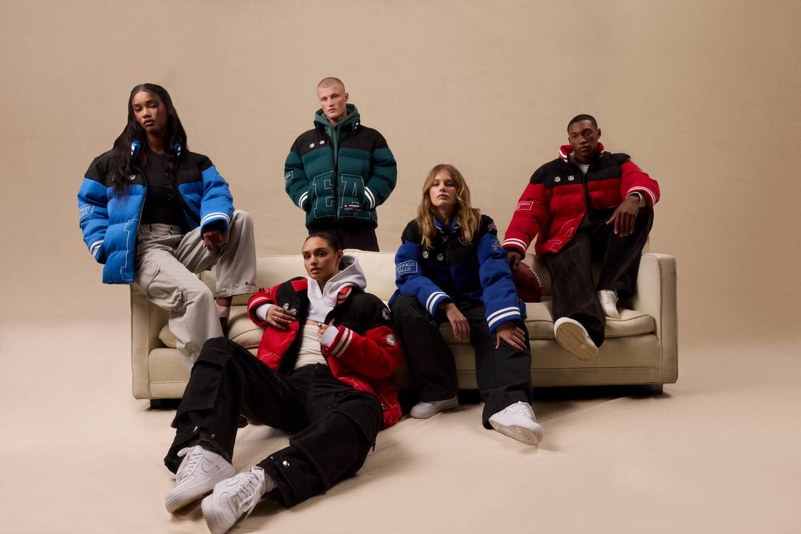 Off Season debut collection of licensed NFL puffer vests, jackets and long coats