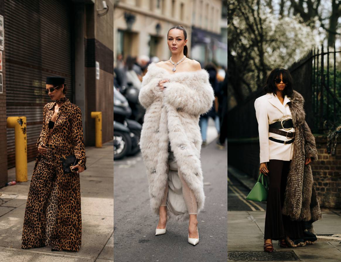 Mob Wife-inspired street style.