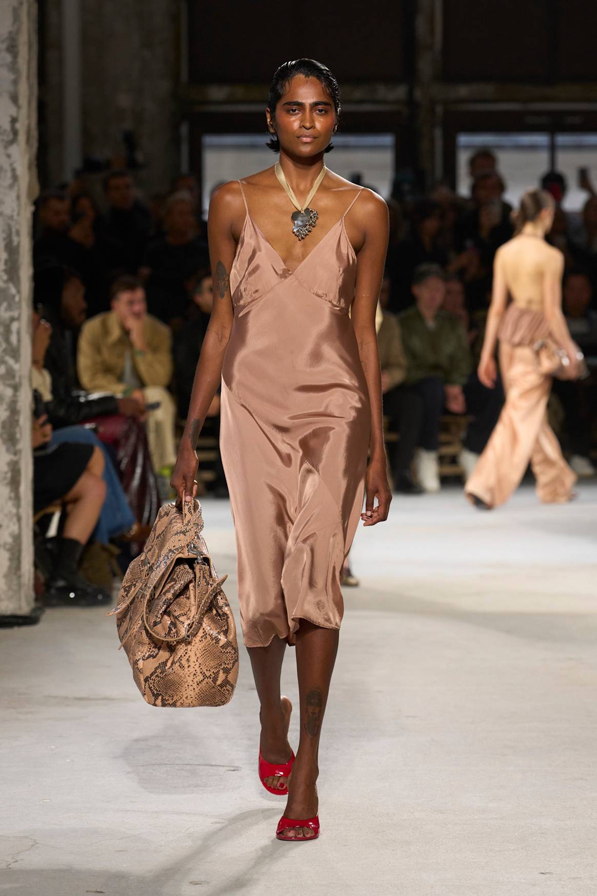 One of the standout pieces during the Dries van Noten show: a slip dress.