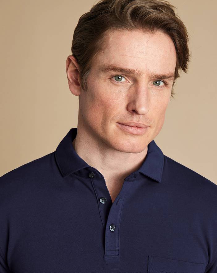 Men's Charles Tyrwhitt Long Sleeve Pique Polo Shirt | Charles Tyrwhitt