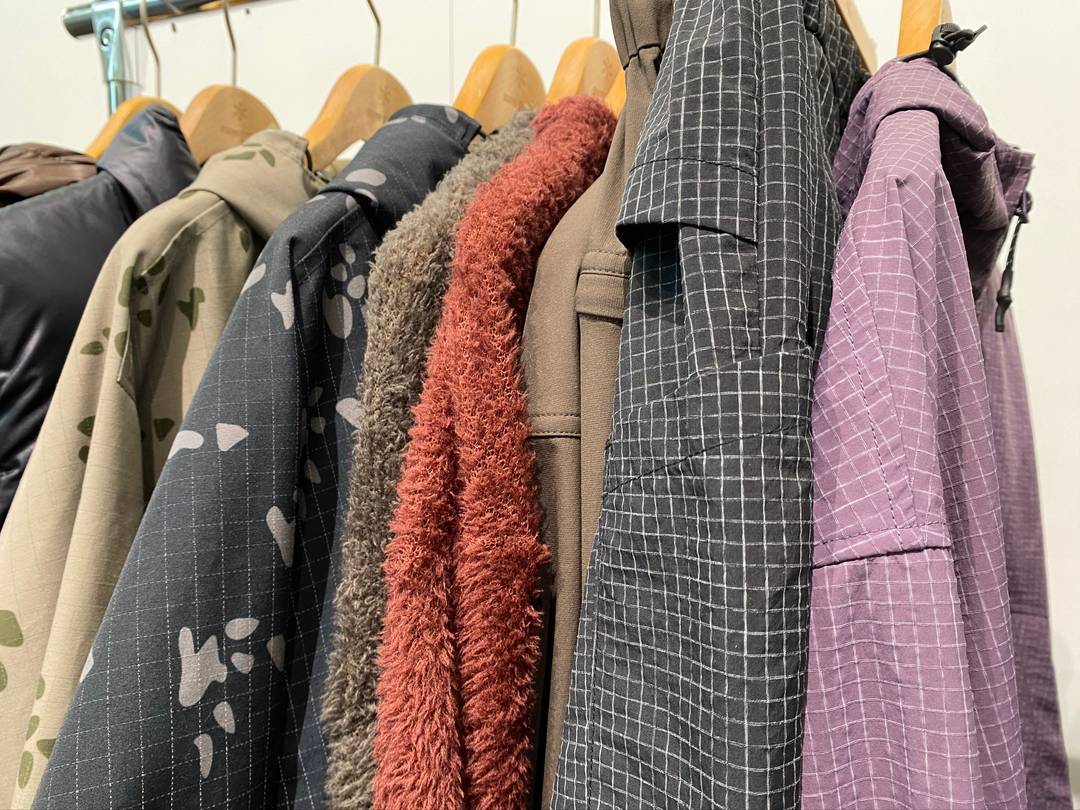 Tejidos de la colección de Snow Peak.