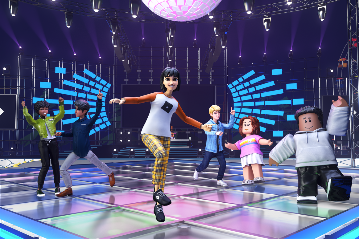 Avatars dancing in Roblox. Image: Roblox