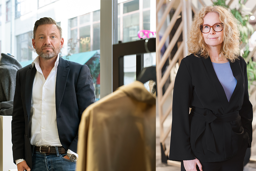 Martin Hallander, ceo di Arkivet, ed Elisabeth Peregi, presidente e ceo di Kappahl Group.