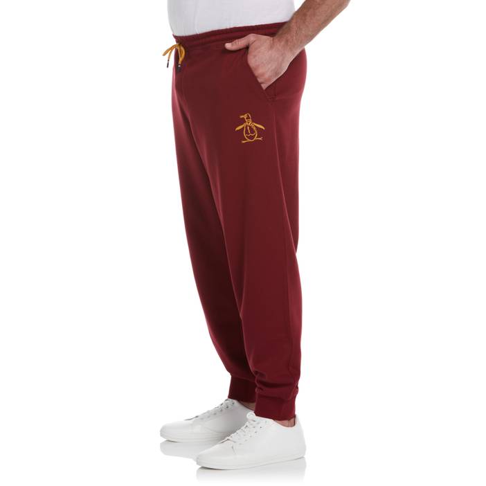 Men's Big & Tall Organic Cotton Fleece Logo Pants | Original Penguin