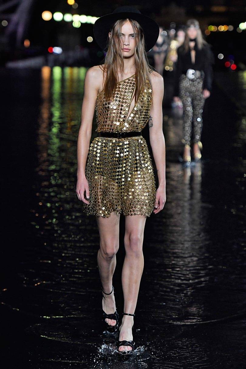 Saint Laurent walks on water at Paris fashion week