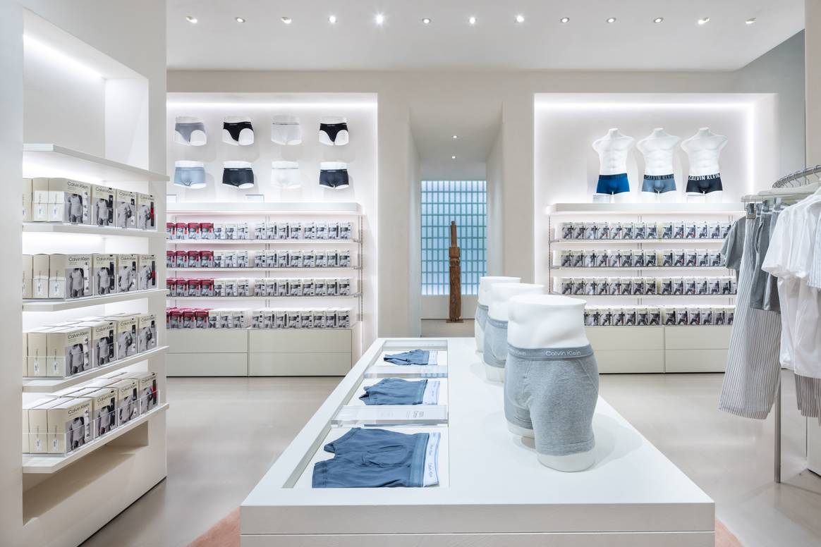 Underwear section of Calvin Klein's new SoHo flagship store