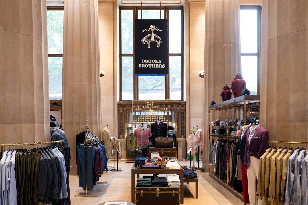 Interior of Brooks Brothers new flagship store in NYC