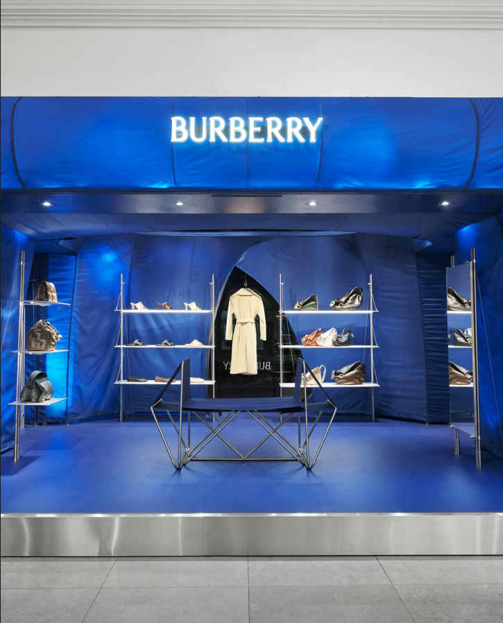 Burberry ‘Knight Blue’ takeover at Harrods