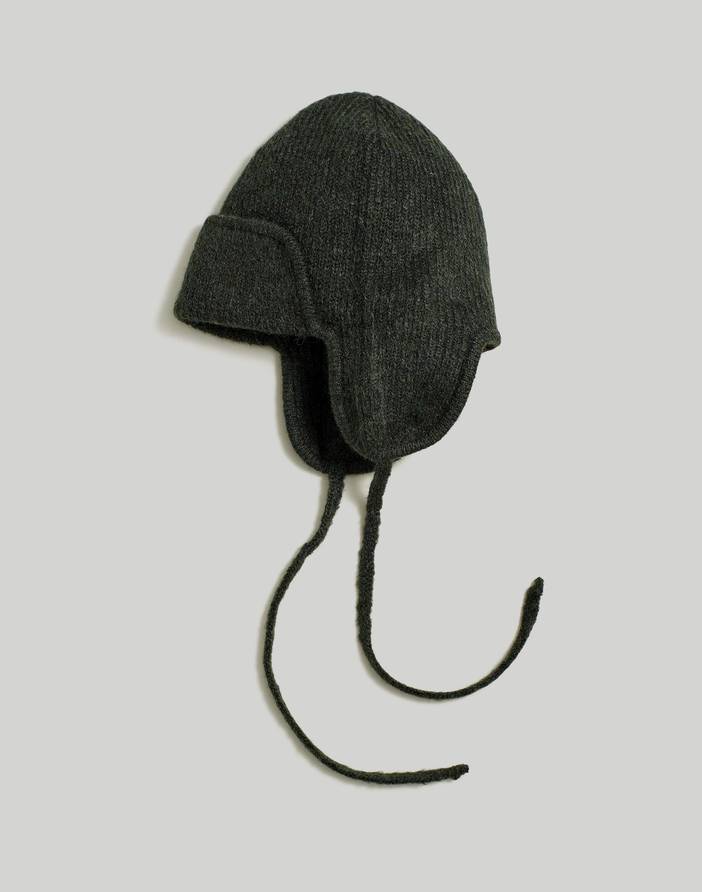 Fuzzy-Knit Ear Flap Beanie | Madewell display picture 3