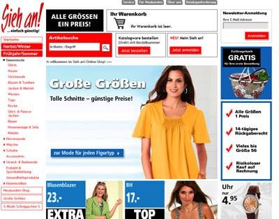 Sieh an! setzt auf große Größen und günstige Preise