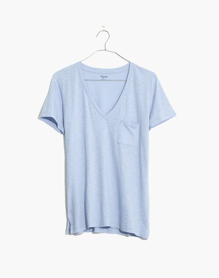 Whisper Cotton V-Neck Pocket Tee | Madewell