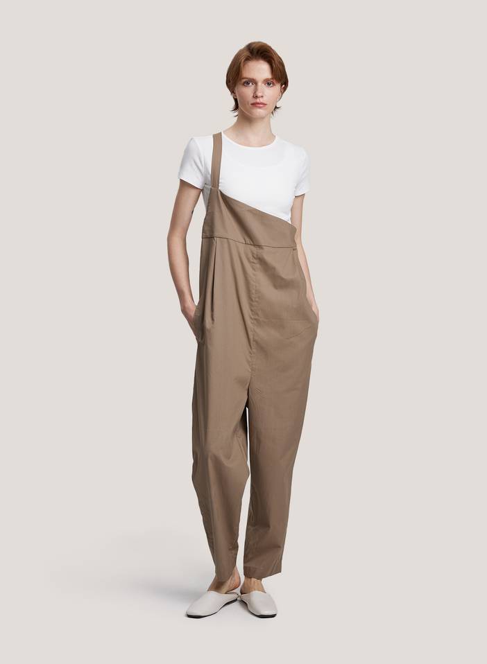 Asymmetrical Overalls Almond S | Gentle Herd