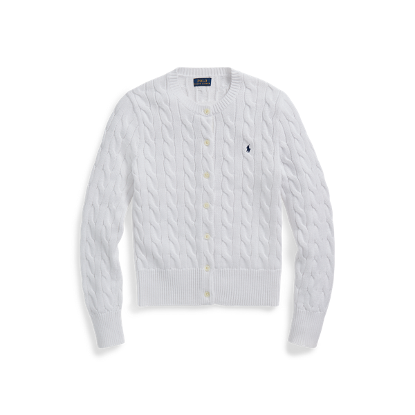 Rundhalsstrickjacke mit Zopfmuster | Ralph Lauren