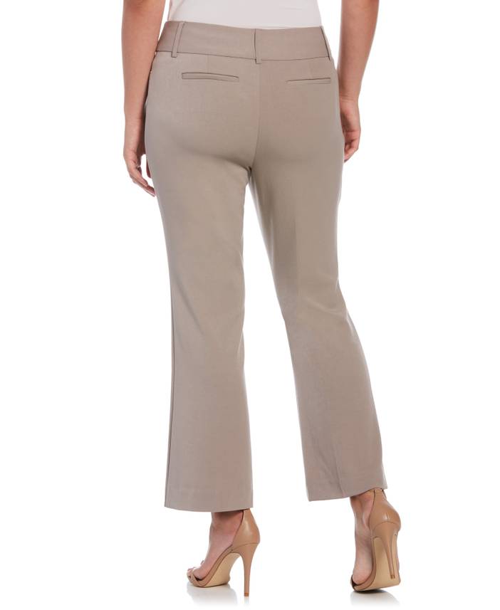 Women's Gabardine Bootcut Pants Short - Curvy Fit, Plus Size | Rafaella