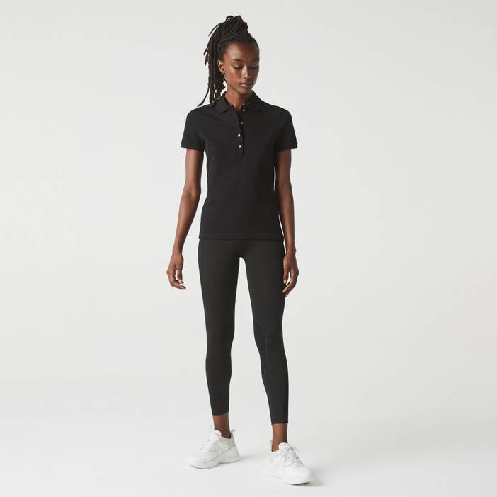 Slim Fit Damen Lacoste Poloshirt aus Stretch-Baumwoll-Piqué | Lacoste