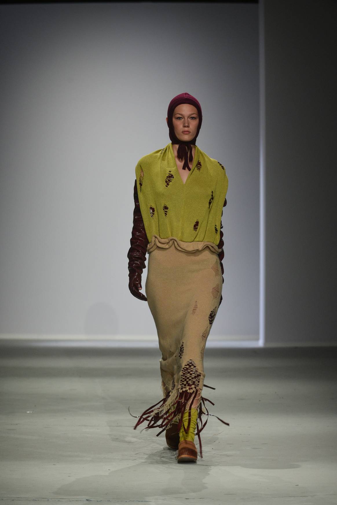 A look from Valentina Rinaldi's collection at Istituto Marangoni Milan Best Of Fashion Show 2024.