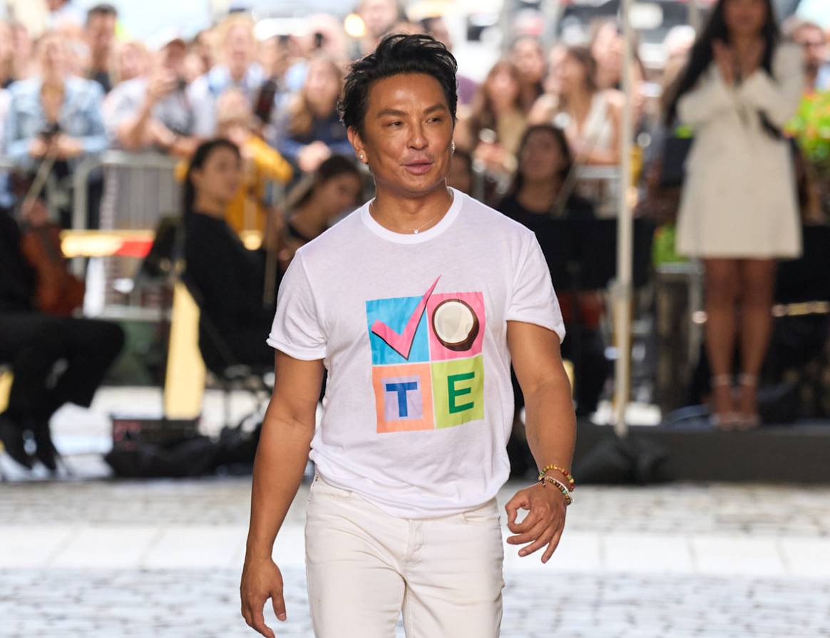 Prabal Gurung at the finale of his NYFW SS25 show.