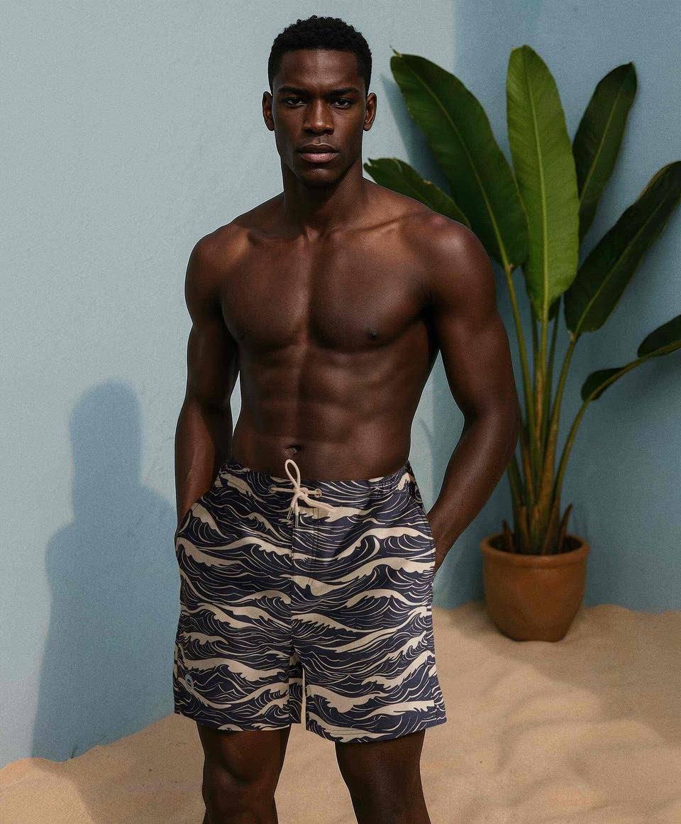 first swim shorts made entirely from natural materials, with zero plastic, zero microplastics
