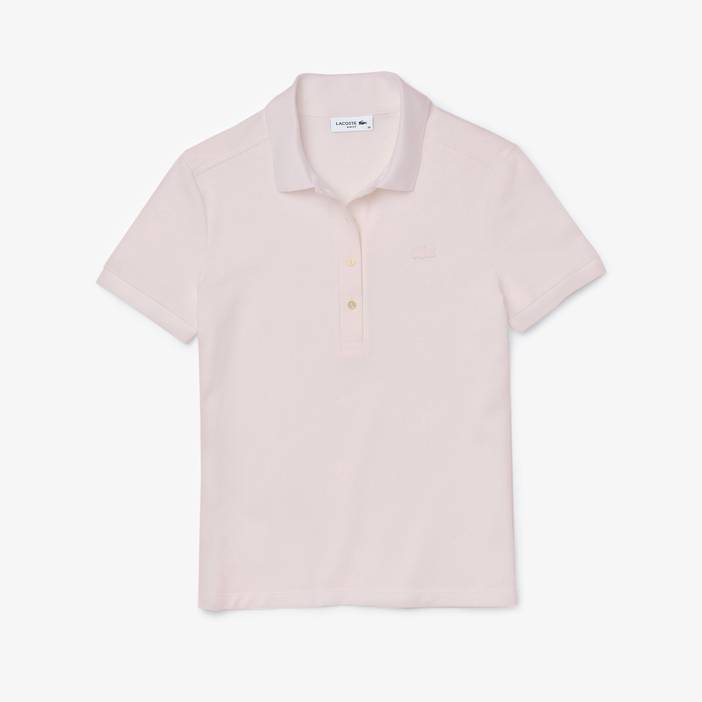 Slim Fit Damen Lacoste Poloshirt aus Stretch-Baumwoll-Piqué | Lacoste