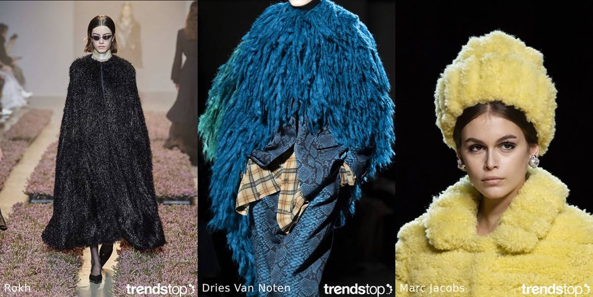 Beelden via Trendstop, van links naar rechts: Rokh, Dries Van
Noten, Marc Jacobs, allen Herfst Winter 2020-21.