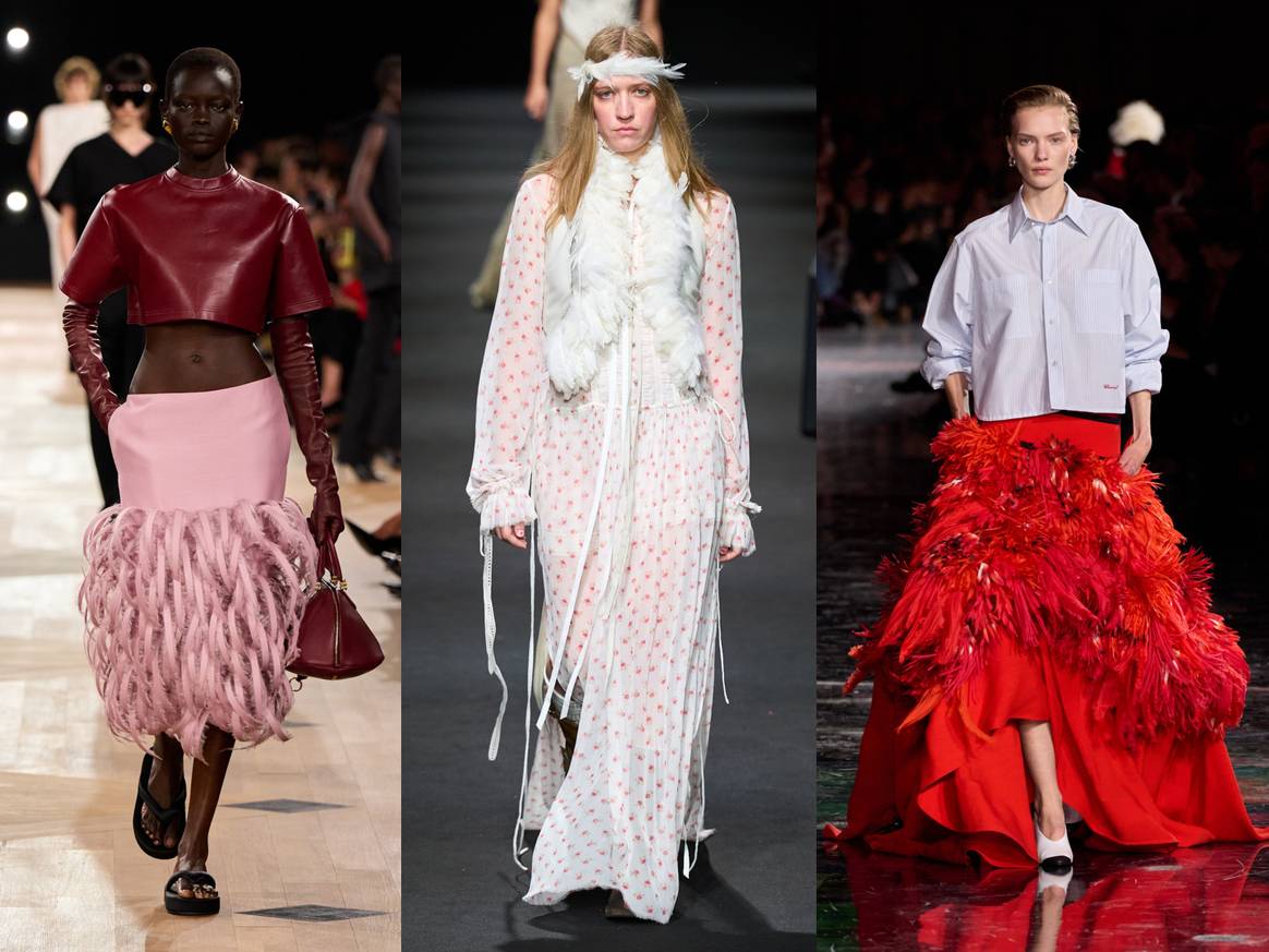 (v.l.n.r) Balenciaga, Ann Demeulemeester, Chanel