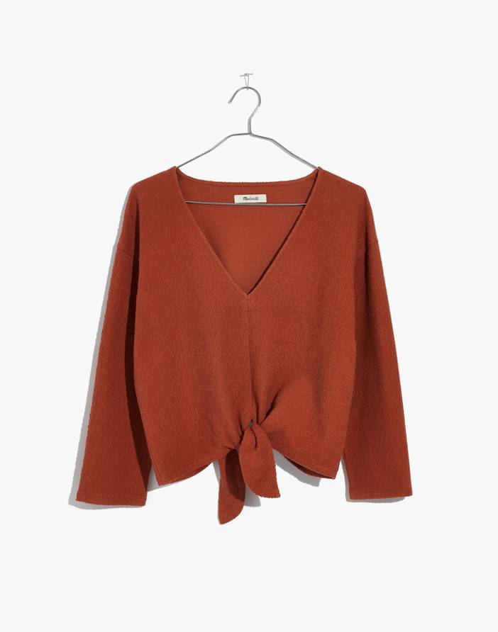 Textured Tie-Front Top | Madewell