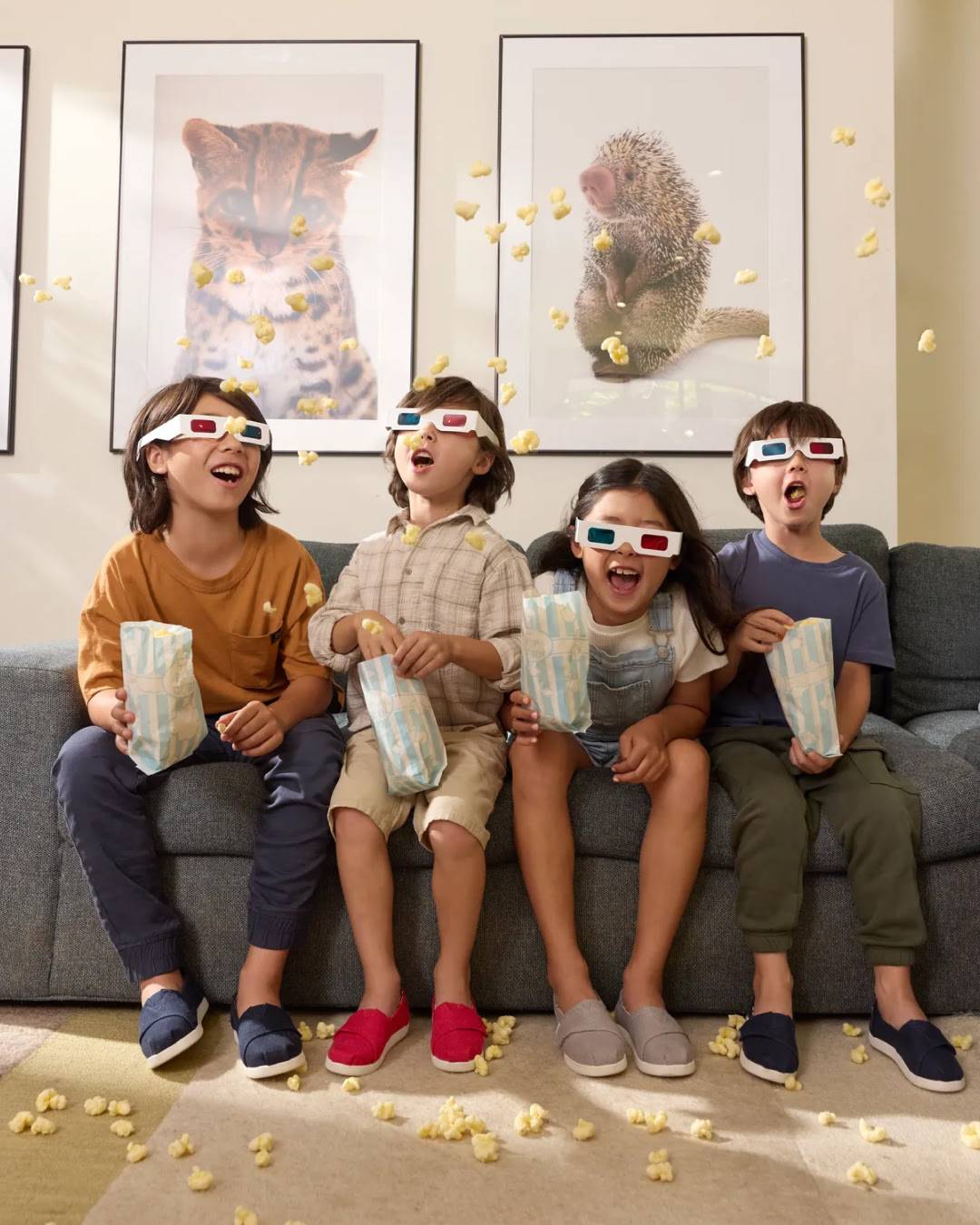 The Joyful Chaos Family: Toms Family Casting Call campaign imagery.