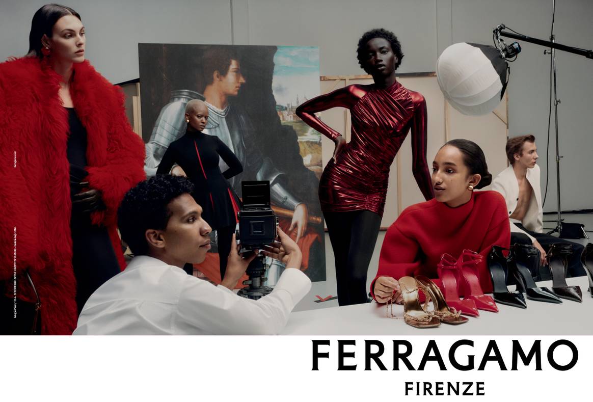 Ferragamo New Renaissance campaign imagery.