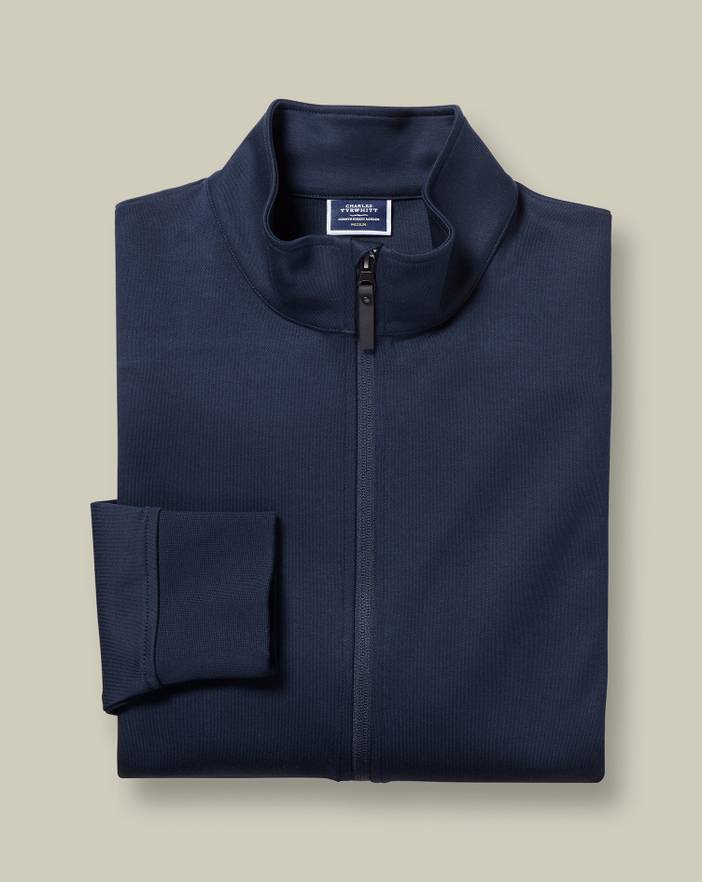 Men's Charles Tyrwhitt Performance Funnel Neck Long Sleeve Jacket | Charles Tyrwhitt