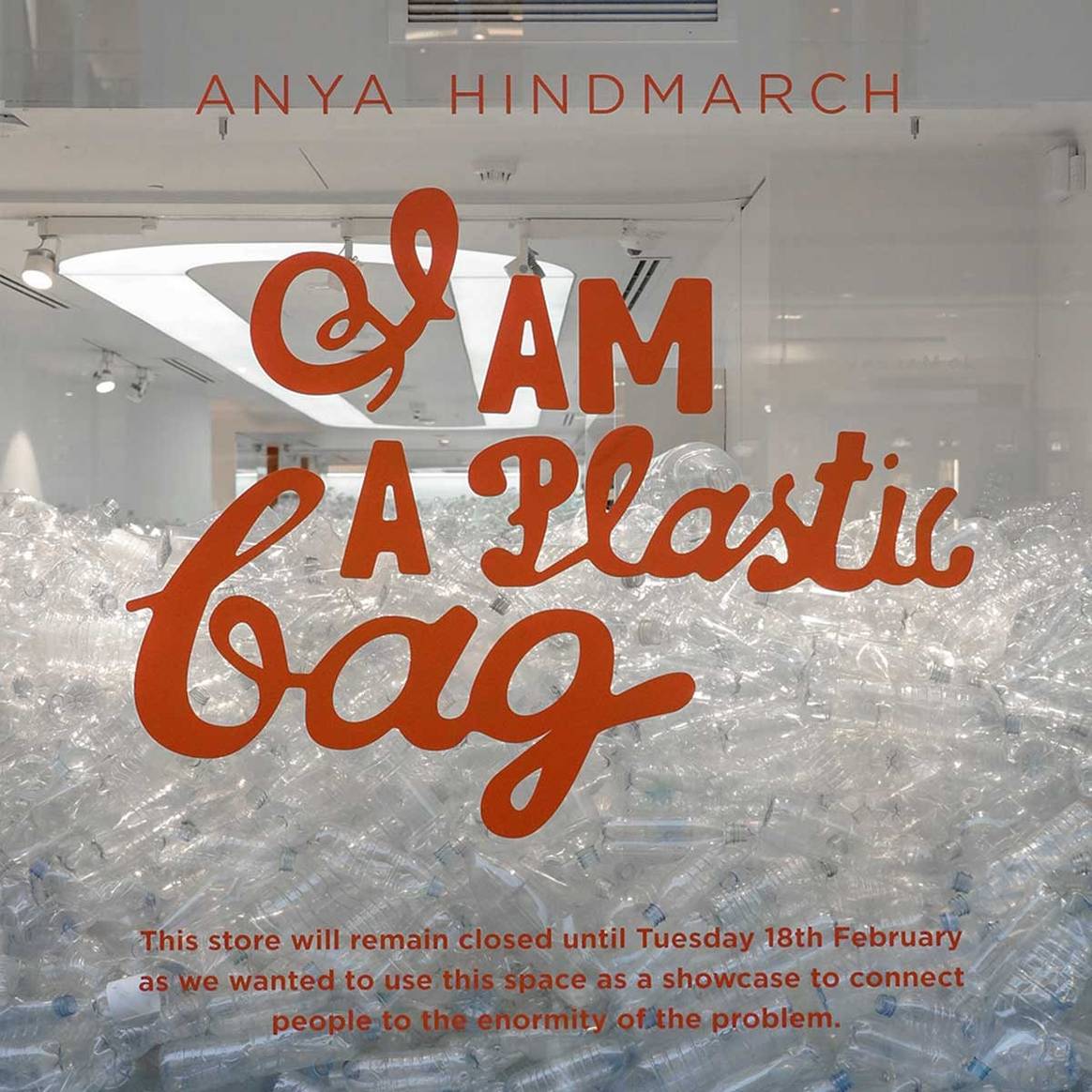 Anya Hindmarch launches 'I Am A Plastic Bag' during LFW