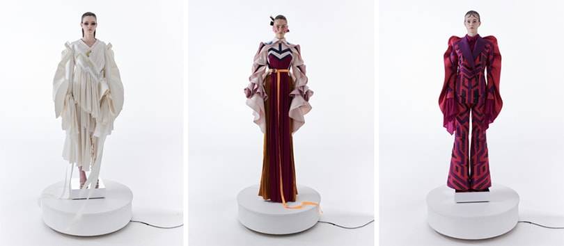 Enkele stukken uit de 2020 couturecollectie van Claes Iversen.
Credits: Jouke Bos