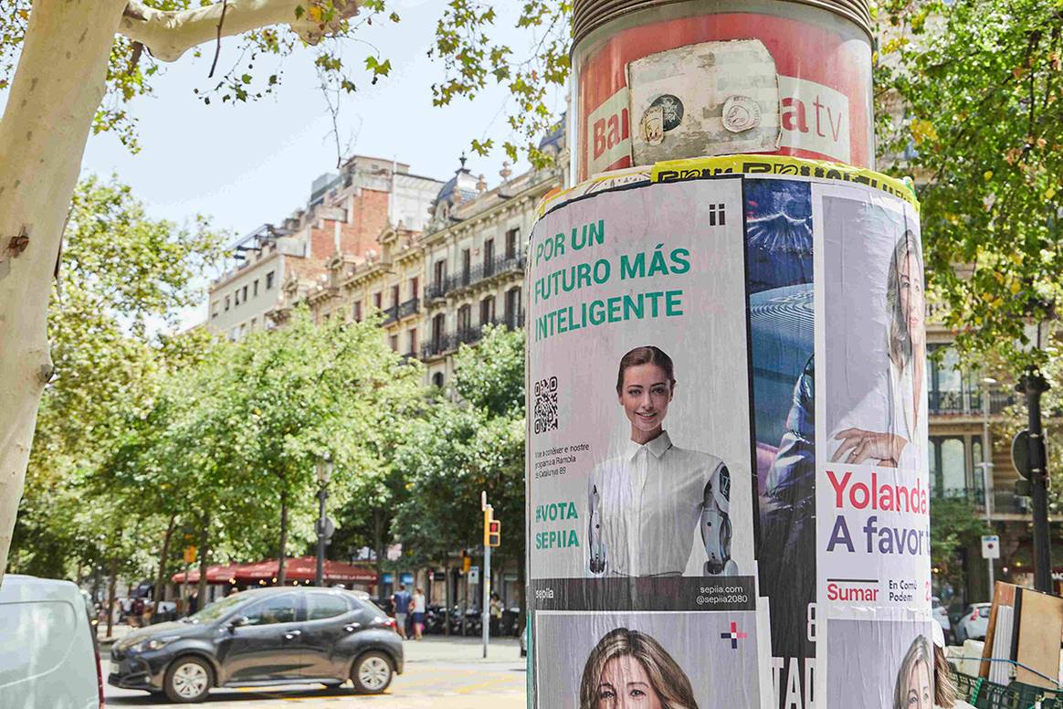 Créditos: Cartel “electoral” de Sepiia. Fotografía de cortesía.