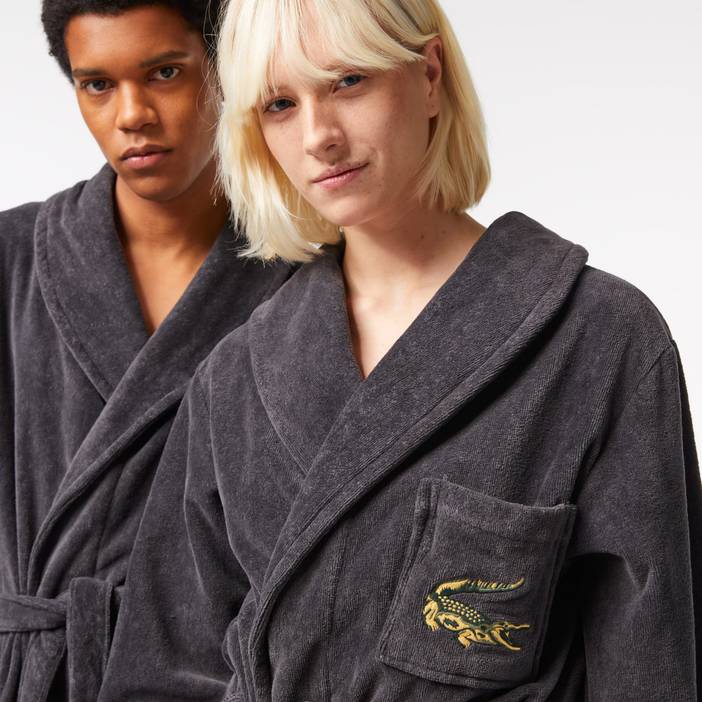 L René Unisex Bademantel aus Frottee-Velours | Lacoste
